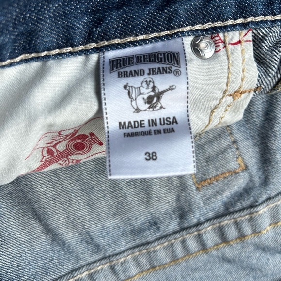 True Religion Men's Straight Blue Jeans - Picture 3 of 5